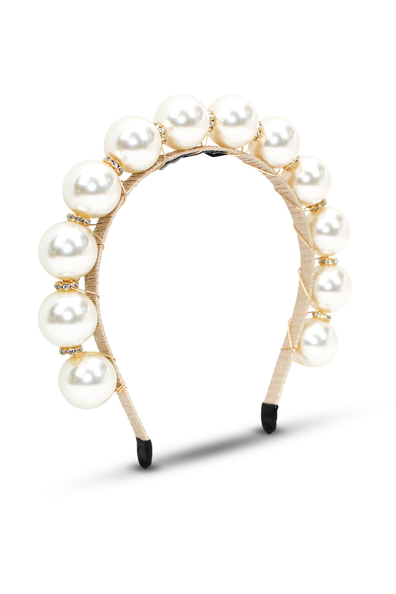 Morgan & Taylor Perla Headband in Pearl/Gold main image 0