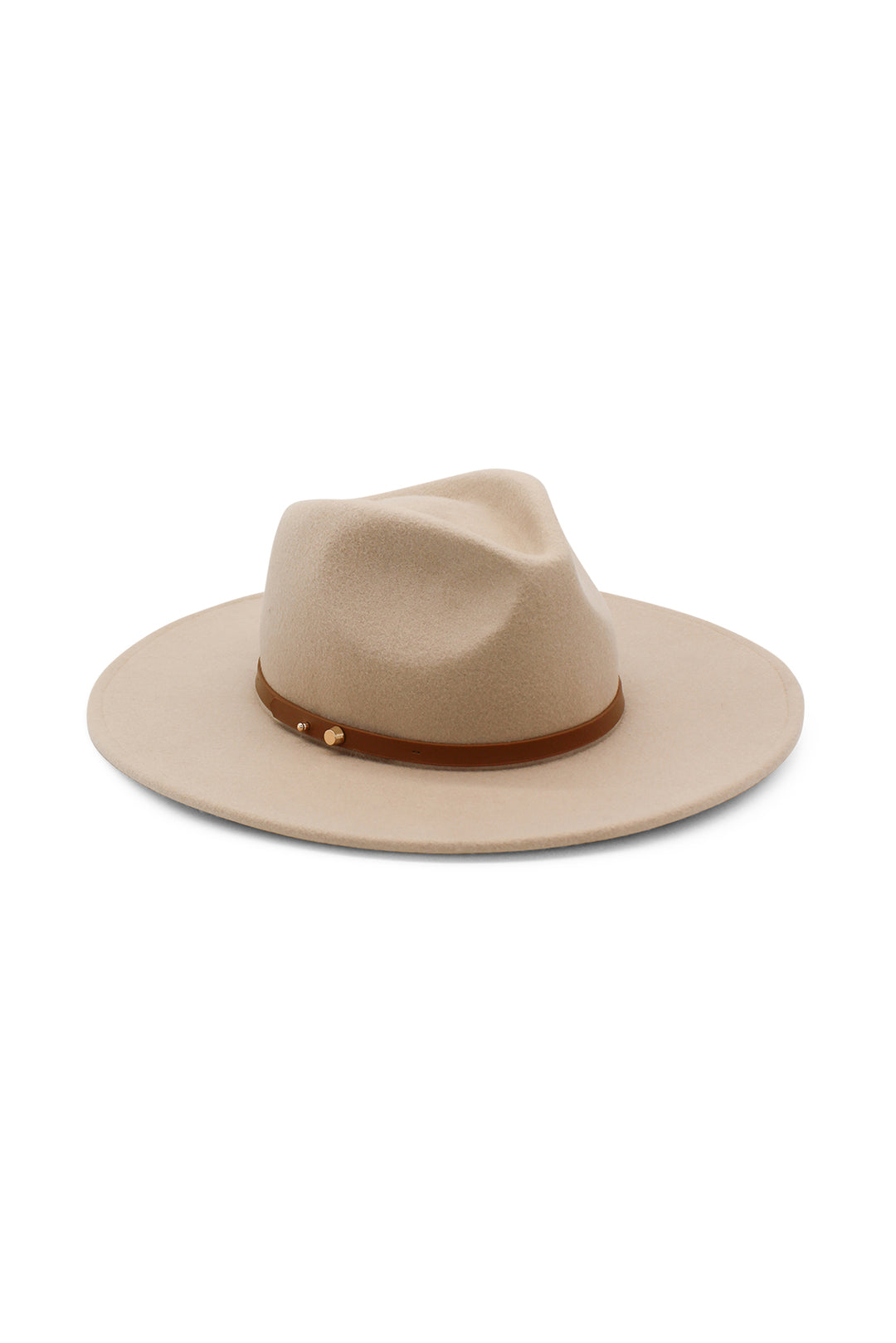The Morgan & Taylor Dove Wool Fedora in Beige is made from  display picture 1
