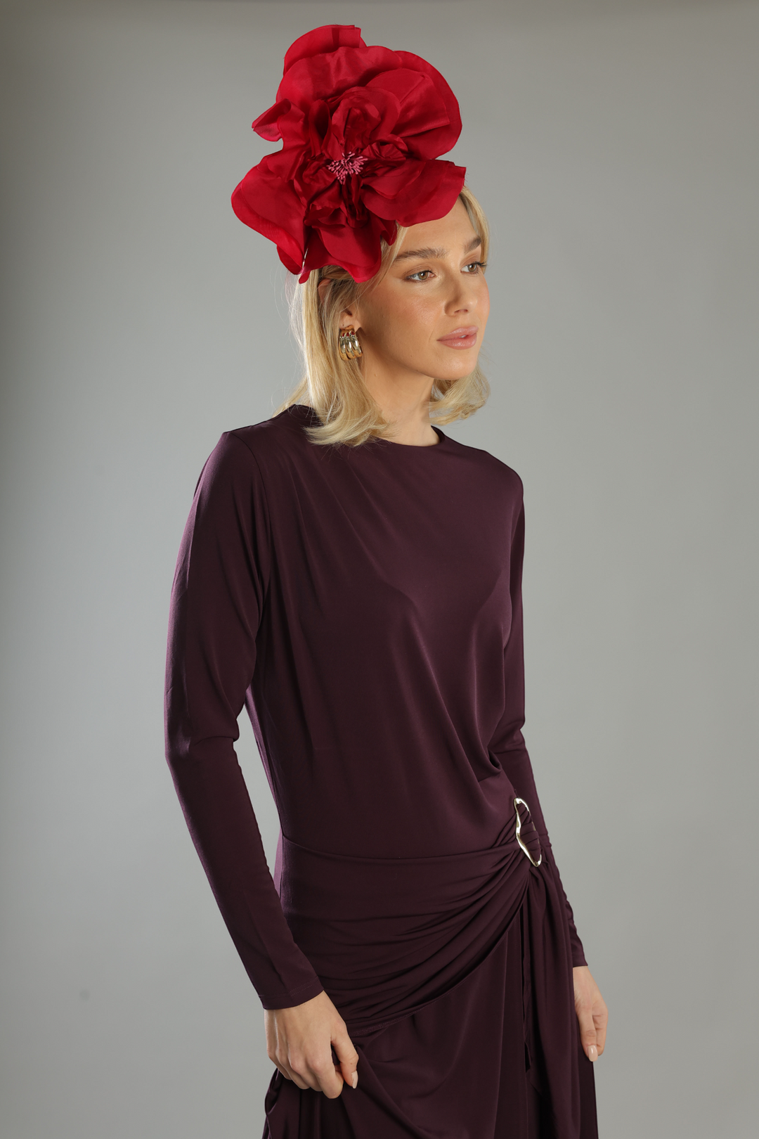 The Morgan & Taylor Cindy Fascinator in Burgundy Red – MORGAN & TAYLOR