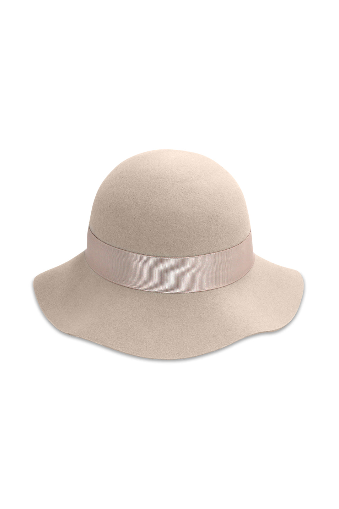 The Morgan Taylor Miah Wool Felt Cloche Hat in Beige – MORGAN