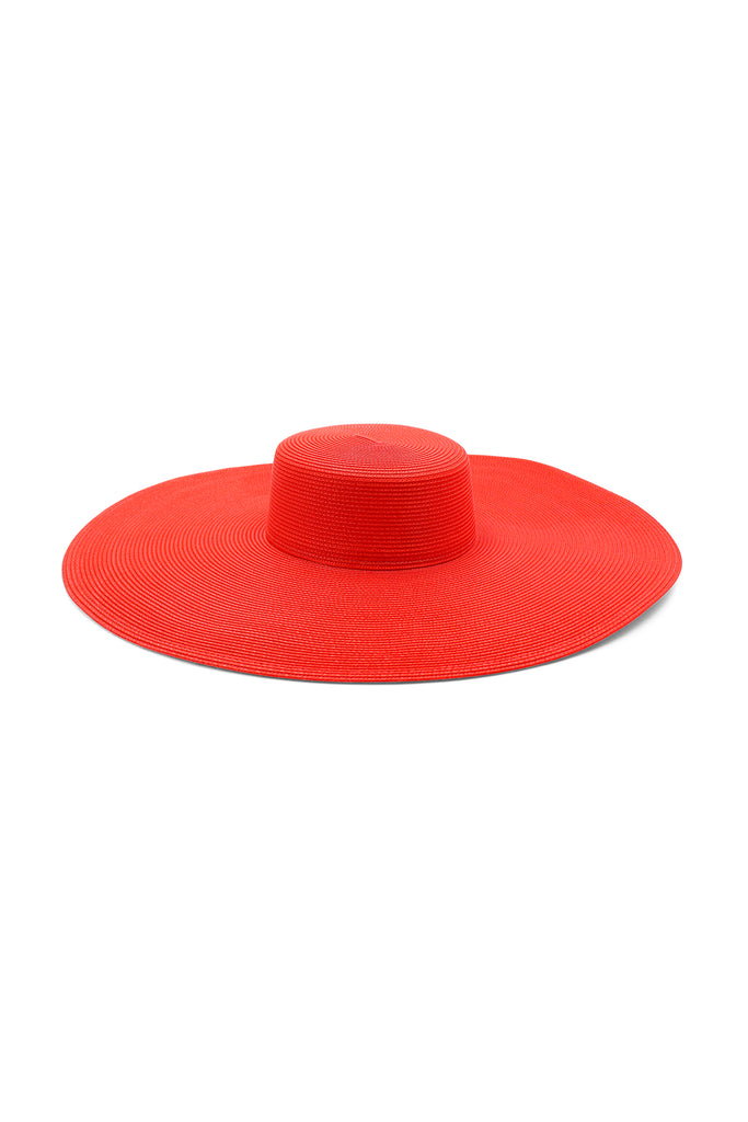 Wide brim red hat 2025