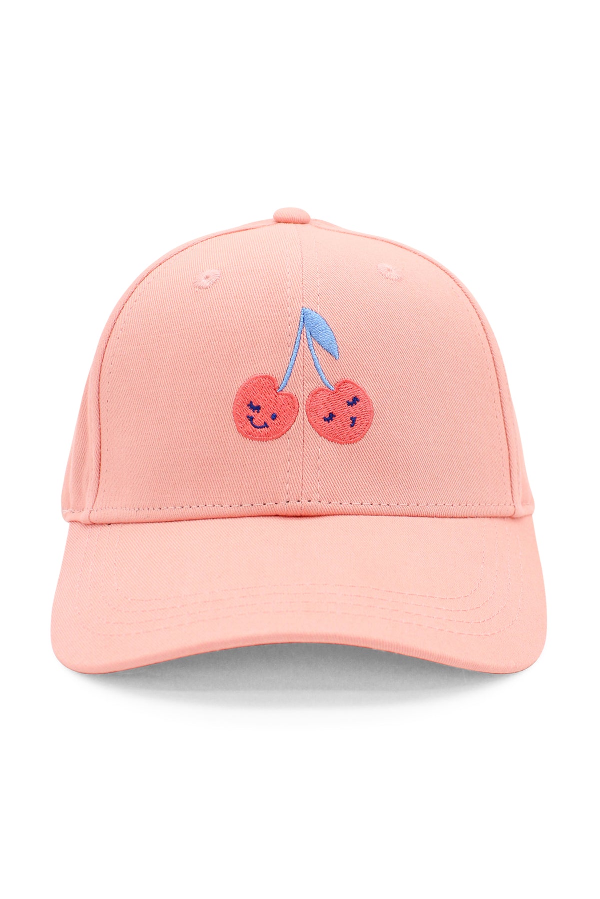 The Morgan Taylor Mini Cherry Kids Baseball Cap in Pink Peach
